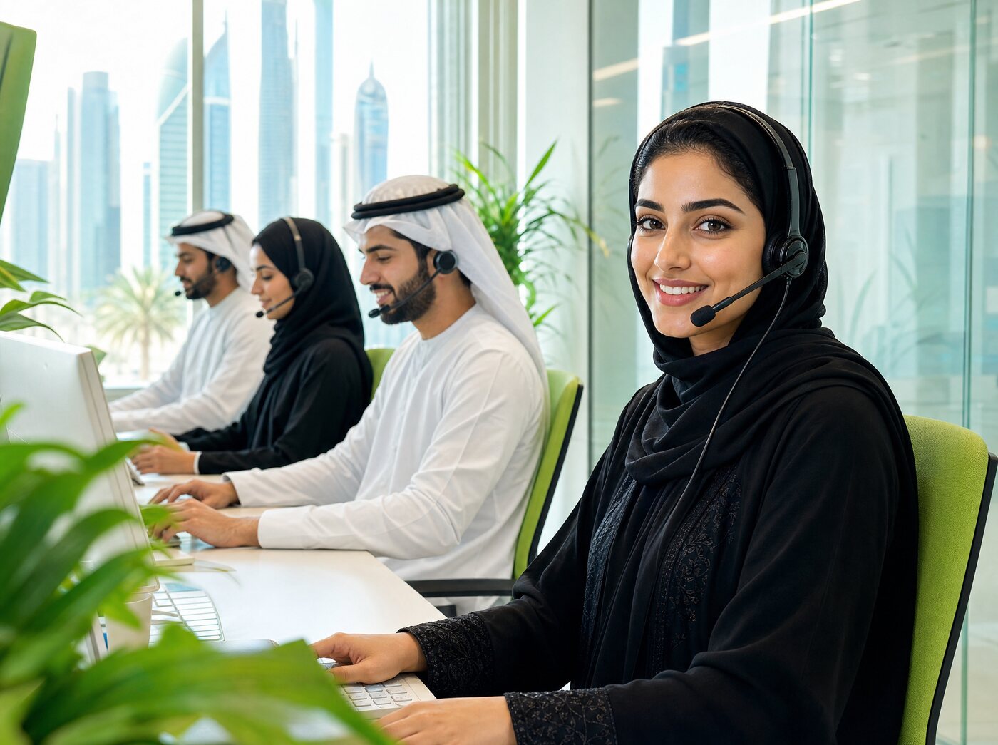 The HanseMerkur service team in Dubai
